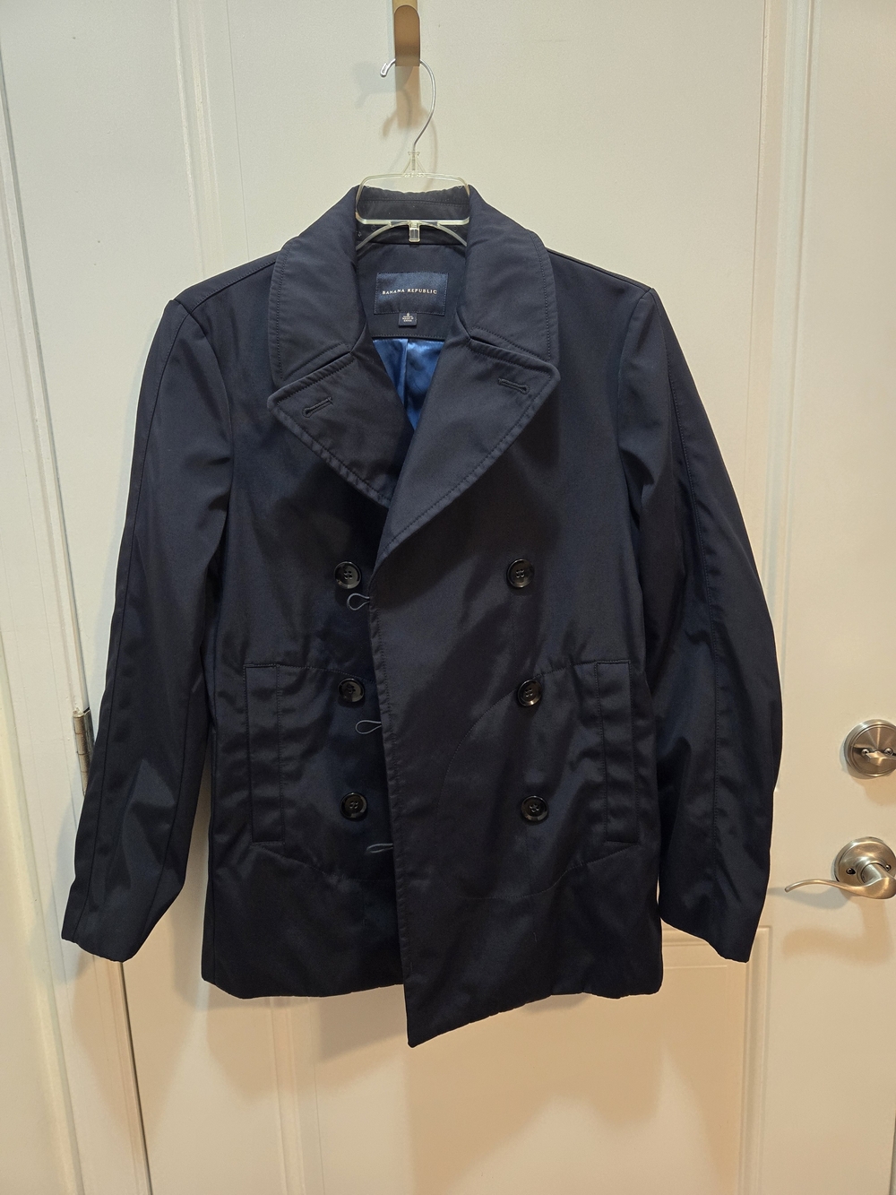 Banana Republic Deep Navy Double-Breasted Pea Coat